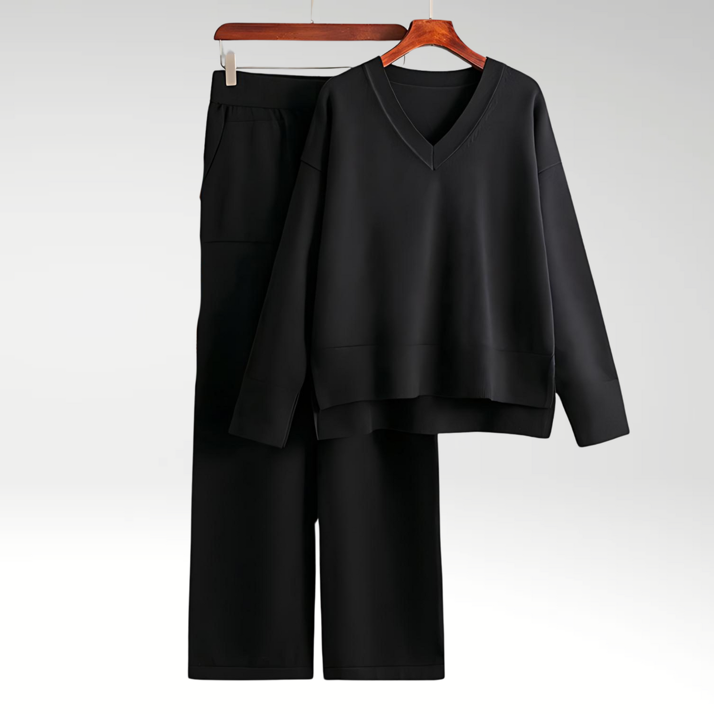 Chic Dubois™ | Luxe V-Neck Two Piece Set