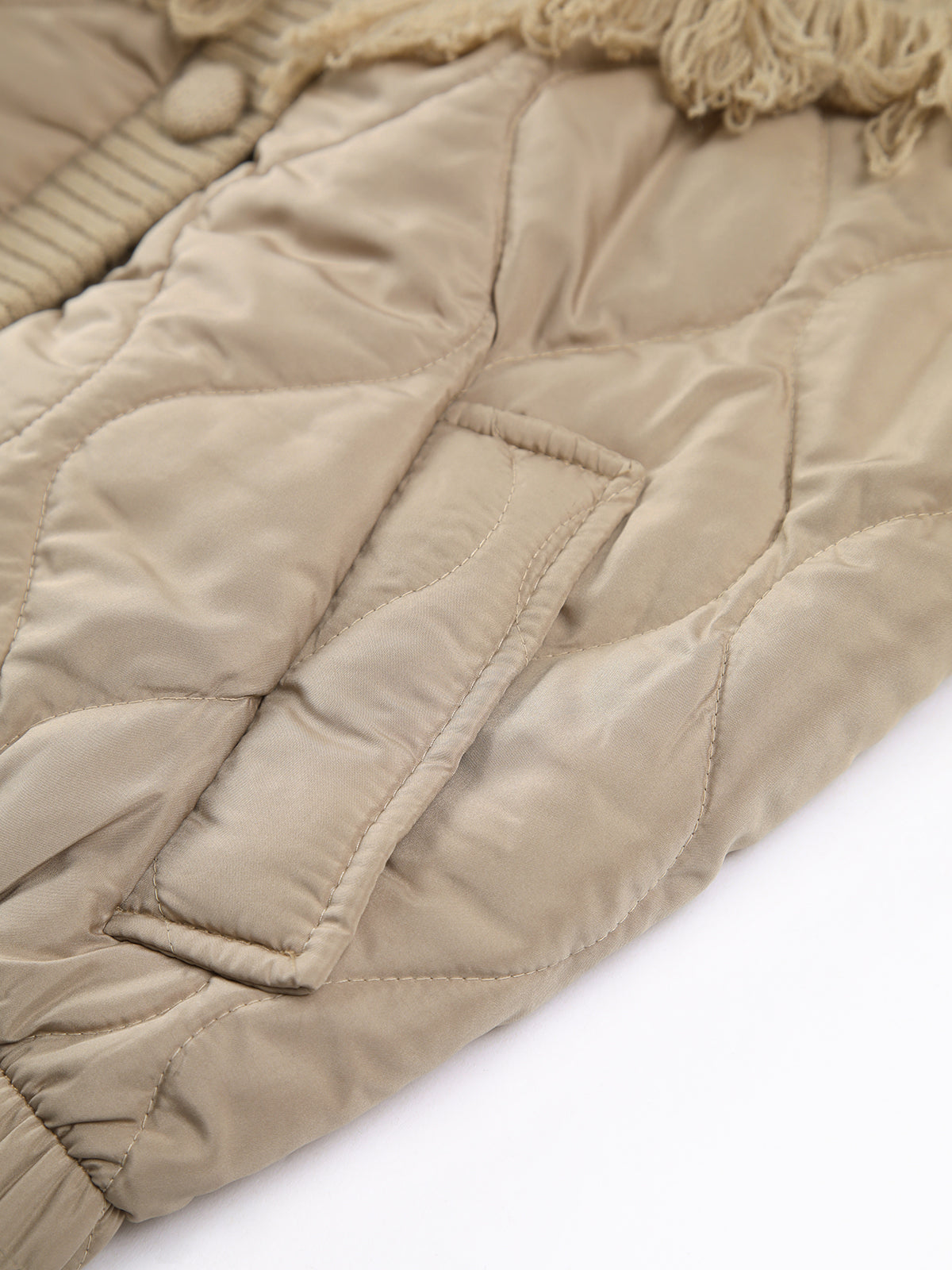 Chic Dubois™ | Veste matelassée en tricot torsadé patchwork