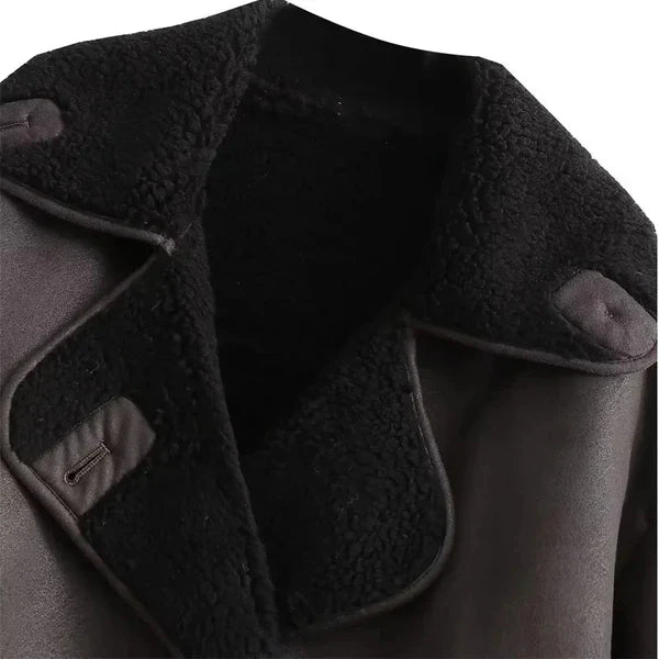 Chic Dubois™ | Nola Veste en cuir marron